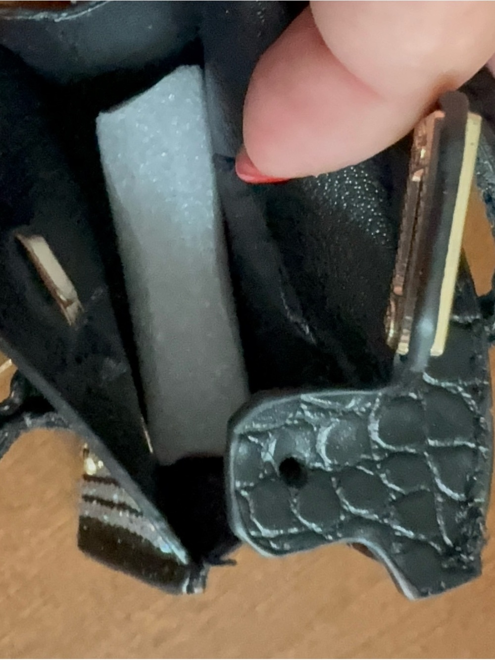 Black Rhinestone Mini Top-Handle Bag - Picture 4 of 6